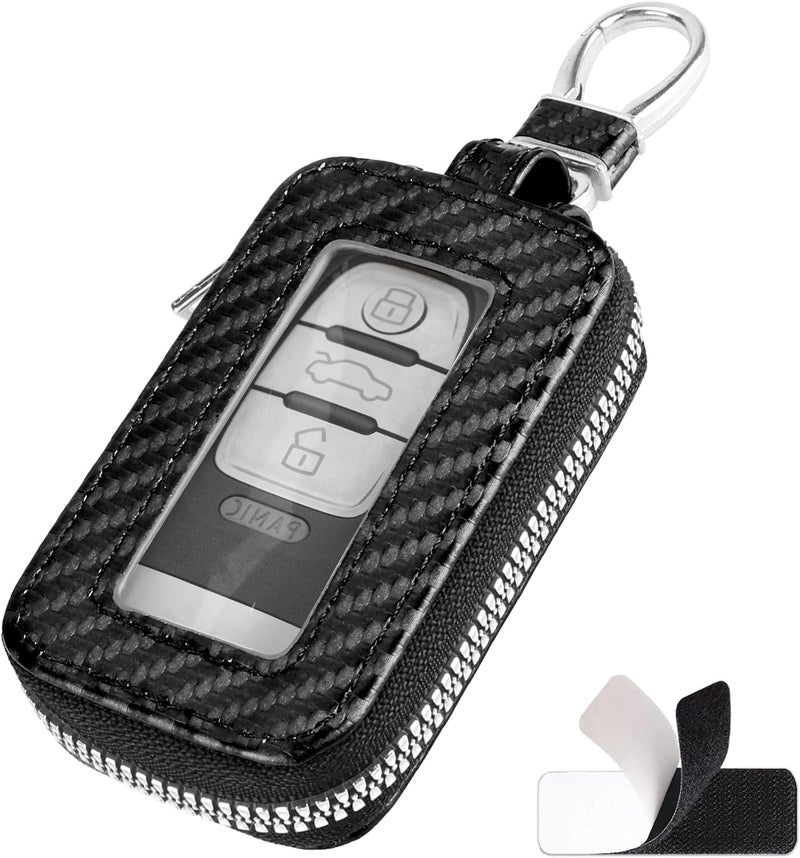 vvag Premium Car Key Fob Case Genuine Leather Car Smart Key fob Holder Car Remote Keychain Bag Universal - Image 1